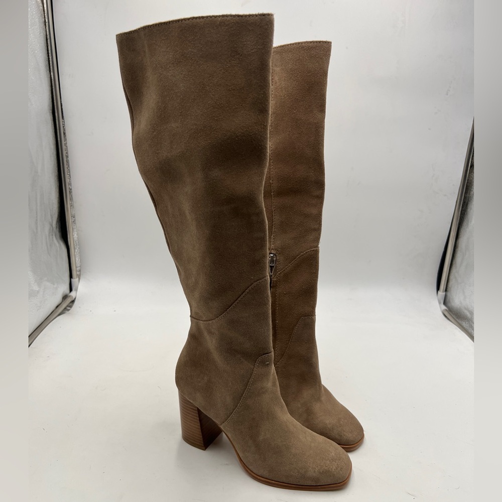 Dolce Vita Tan Over the Knee Boots with Streamlined Silhouette